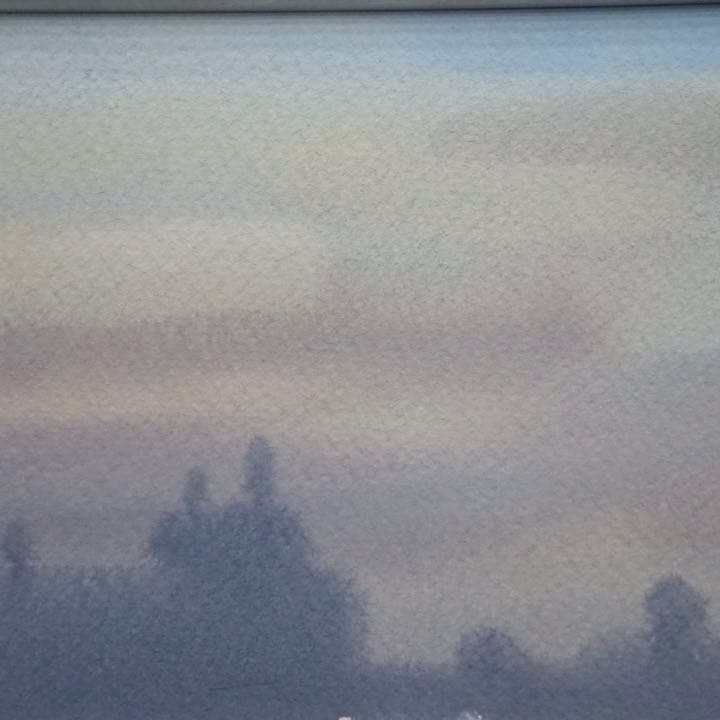 作者不詳 日本画 朝の対岸 SM 絵画 芸術 美術 額装 肉筆画 原画 風景画