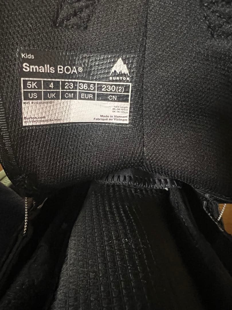 Burton 子ども用スノーボードブーツ ブラック SMALLS 23cm