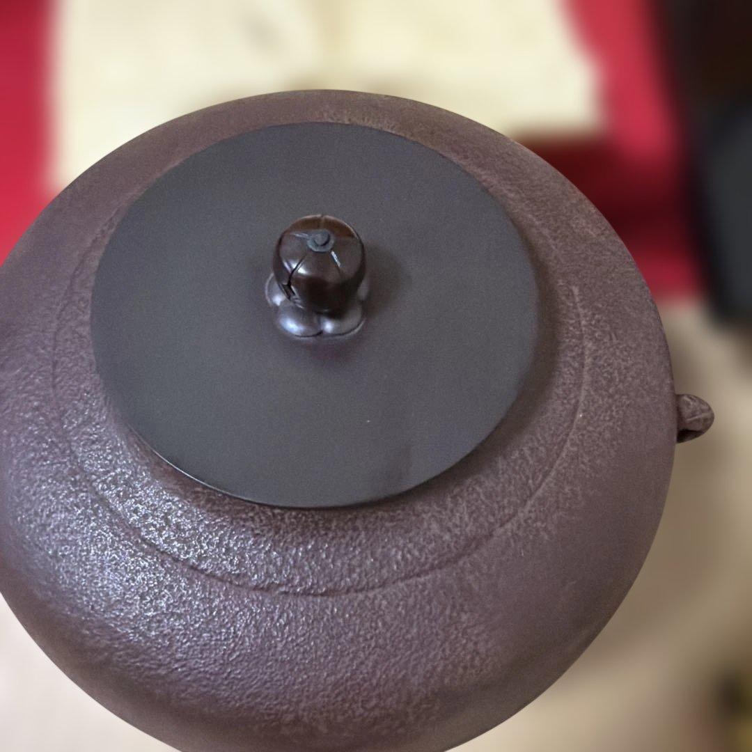 風炉釜　未使用 茶道具 釜師 佐藤浄清 浜松紋 繰口丸釜 身在銘　釜印 栞 共箱