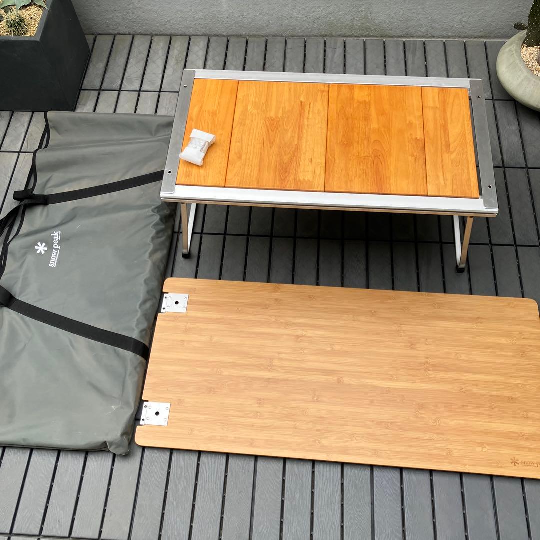 スノーピーク エントリーigt マルチファンクションテーブル ロング竹　バッグ付