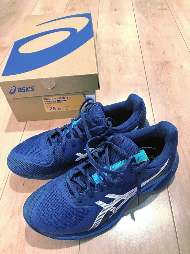 ※大鉄　美品】asicsソリューションスピードFF 3 BLUE (AC)