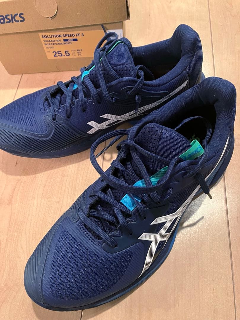 ※大鉄　美品】asicsソリューションスピードFF 3 BLUE (AC)