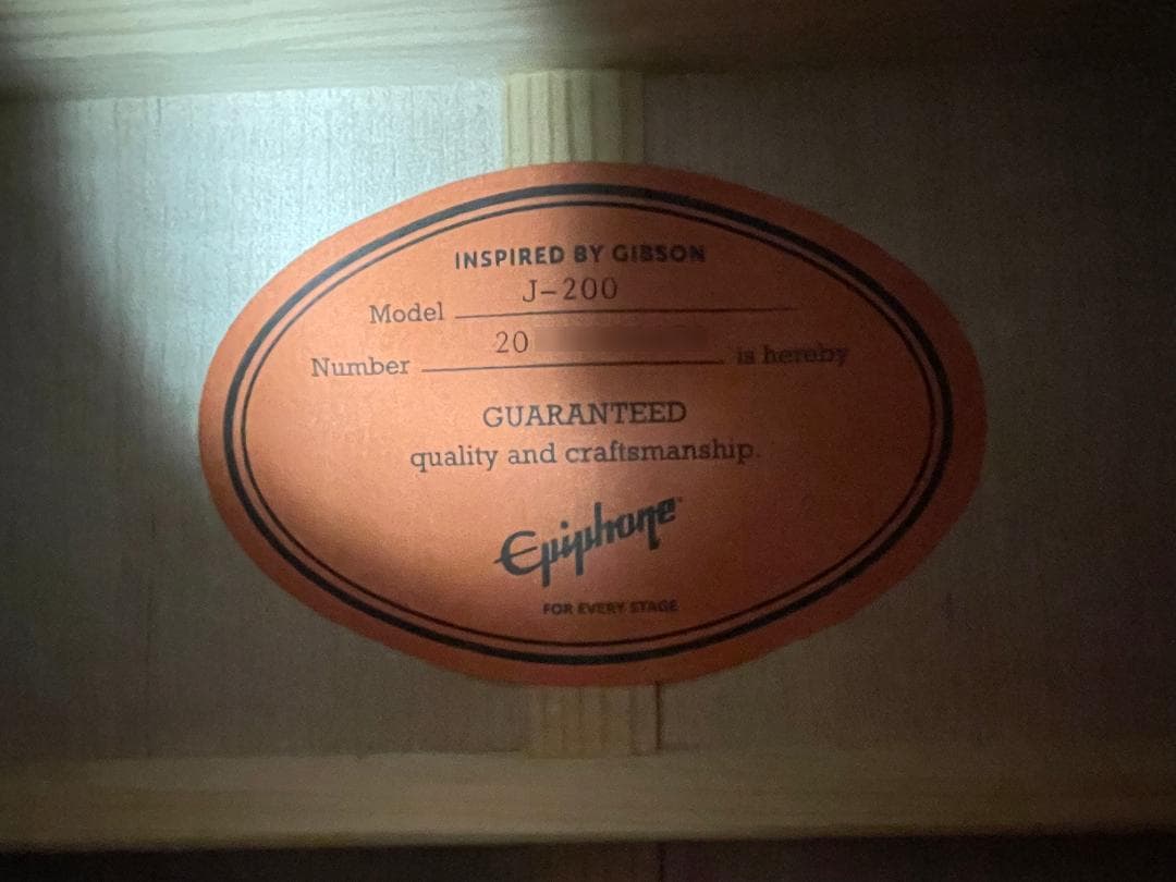 Epiphone Masterbilt J-200 オール単板