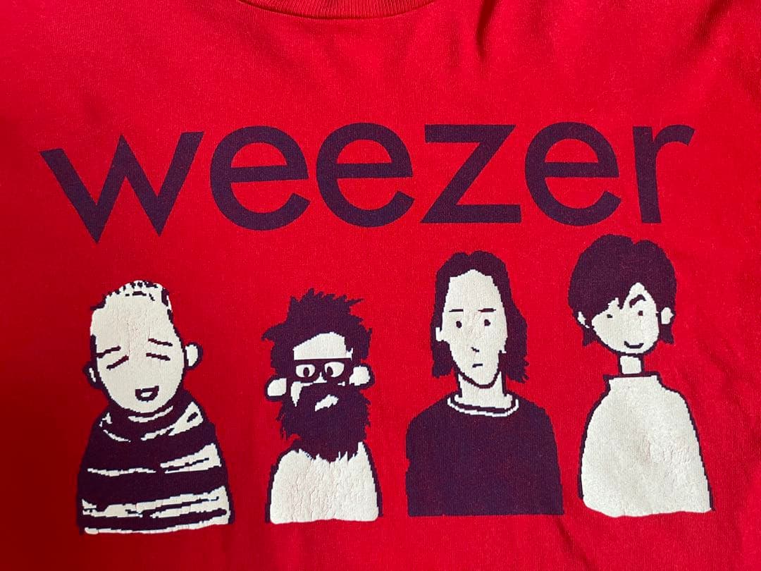 激レア！リヴァースヒゲ面バージョン！weezer ツアーT Mサイズ　赤