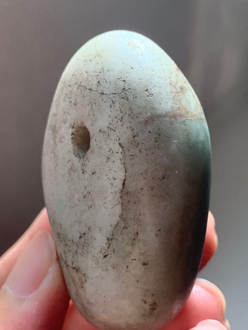 縄文時代後期　糸魚川翡翠大珠　出土　超特大　翡翠勾玉　根付　古墳　石器　勾玉