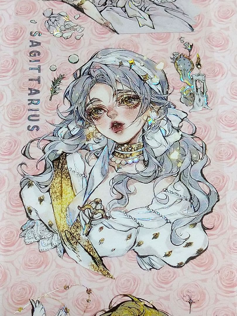 ✩のこり１✩J1045＃熠熠生輝(贝壳光)逗号切り売り海外人物マステ女の子