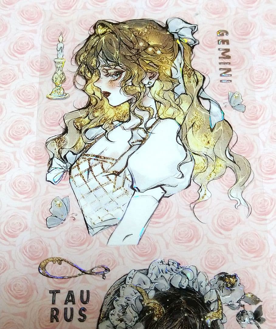 ✩のこり１✩J1045＃熠熠生輝(贝壳光)逗号切り売り海外人物マステ女の子