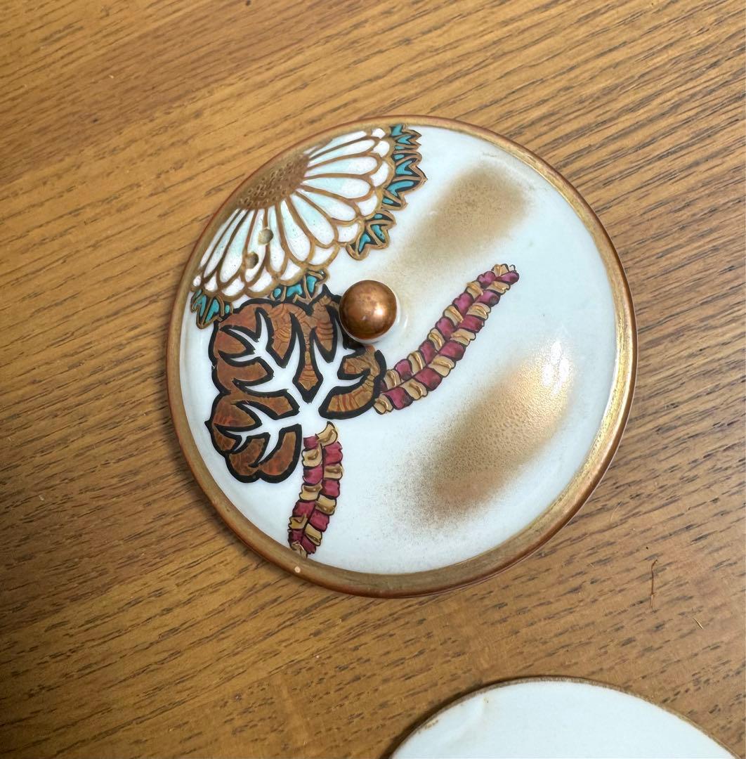 410 訳あり　古九谷煎茶器揃　共箱