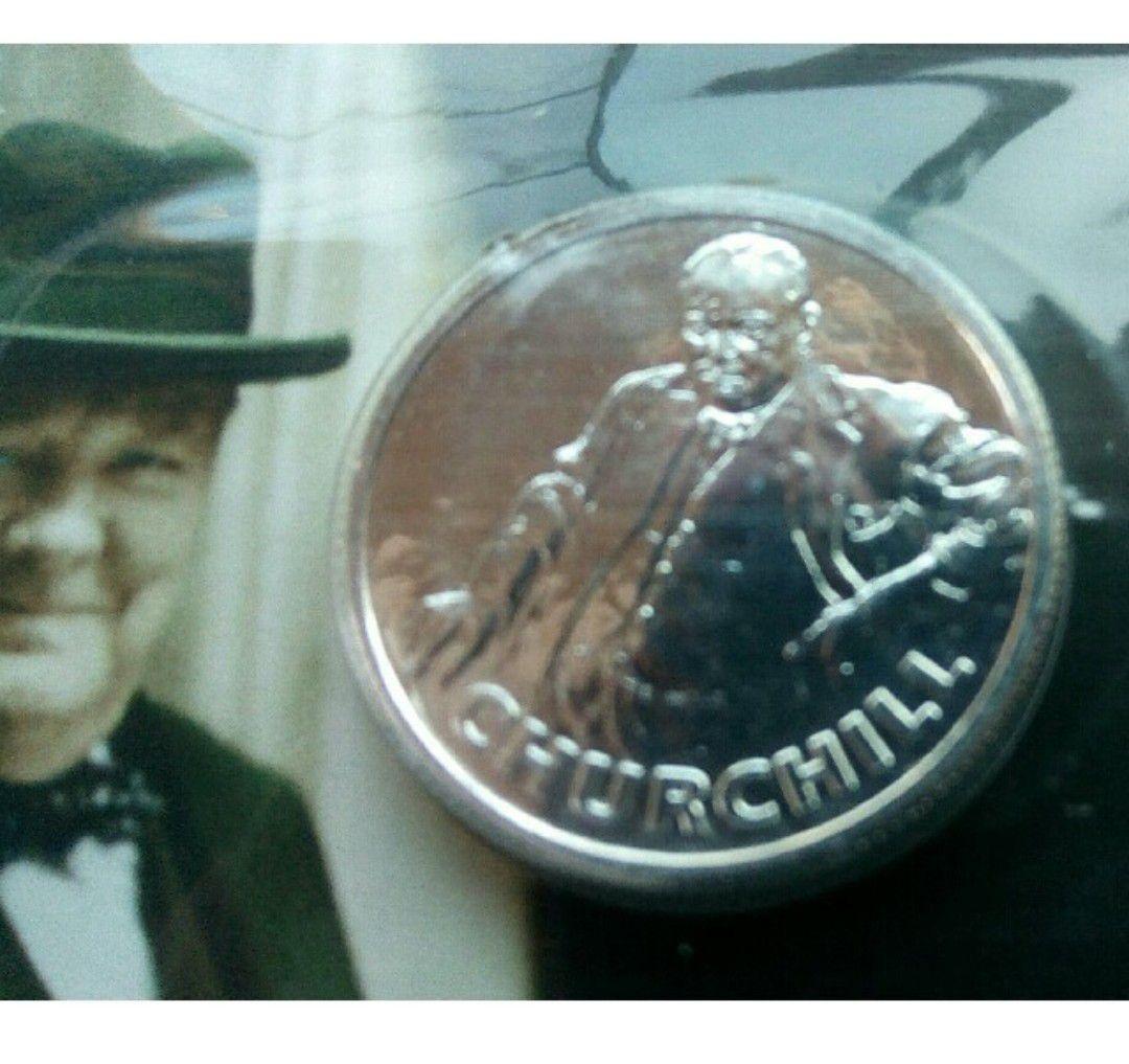 英国 イギリス ￡20 銀貨999ag 15.71g27mmチャーチル デザイン
