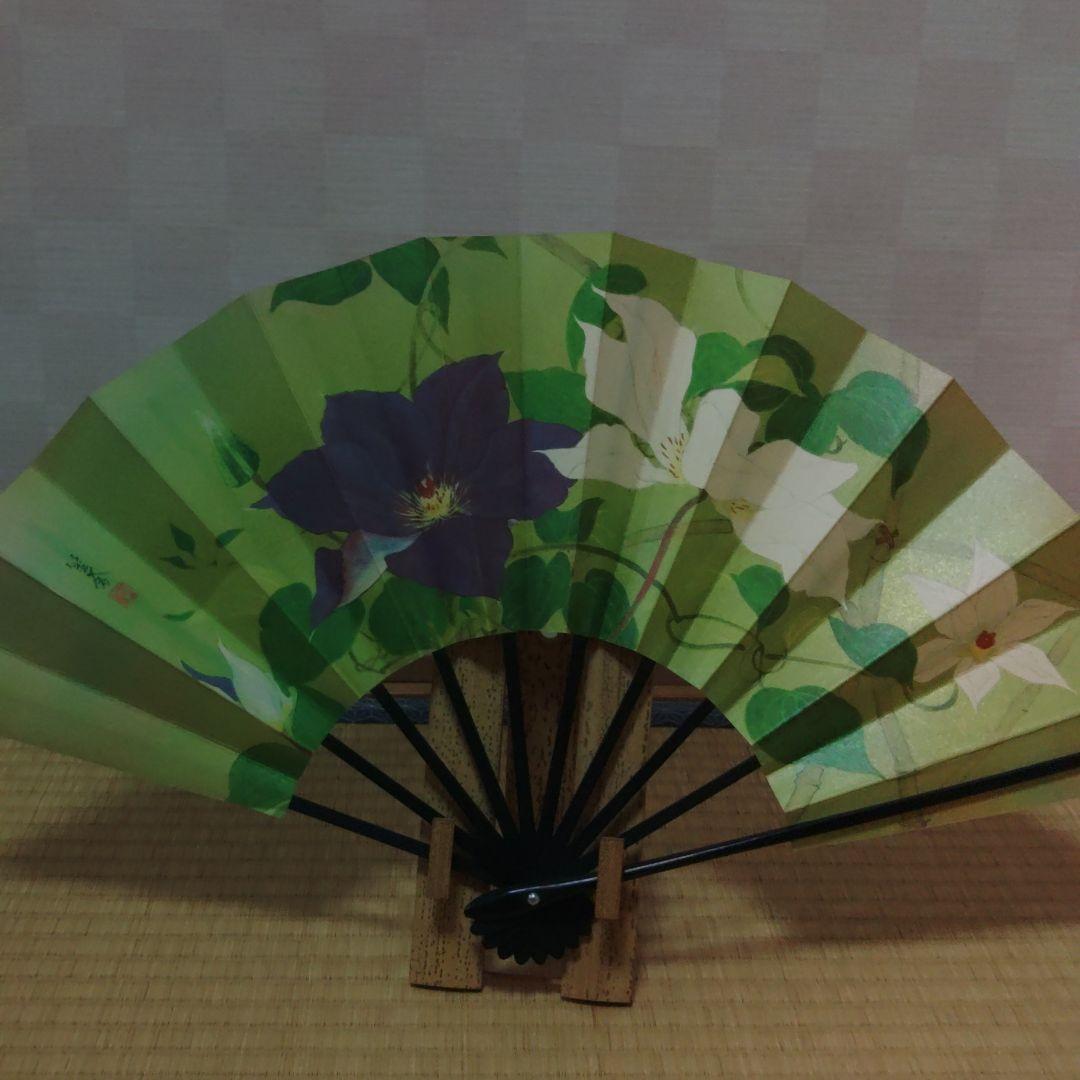 飾り扇子　花暦　東笙蒼作