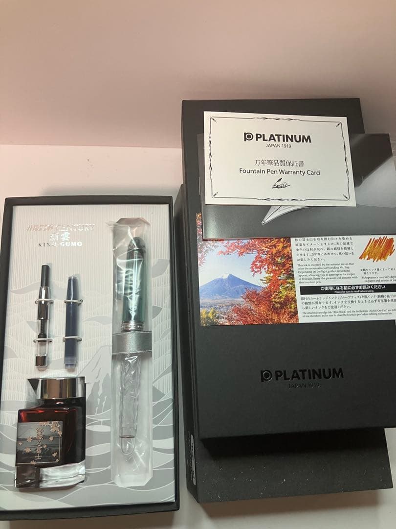 PLATINUM　#3776　プラチナ万年筆　富士雲景　「絹雲」　字幅M