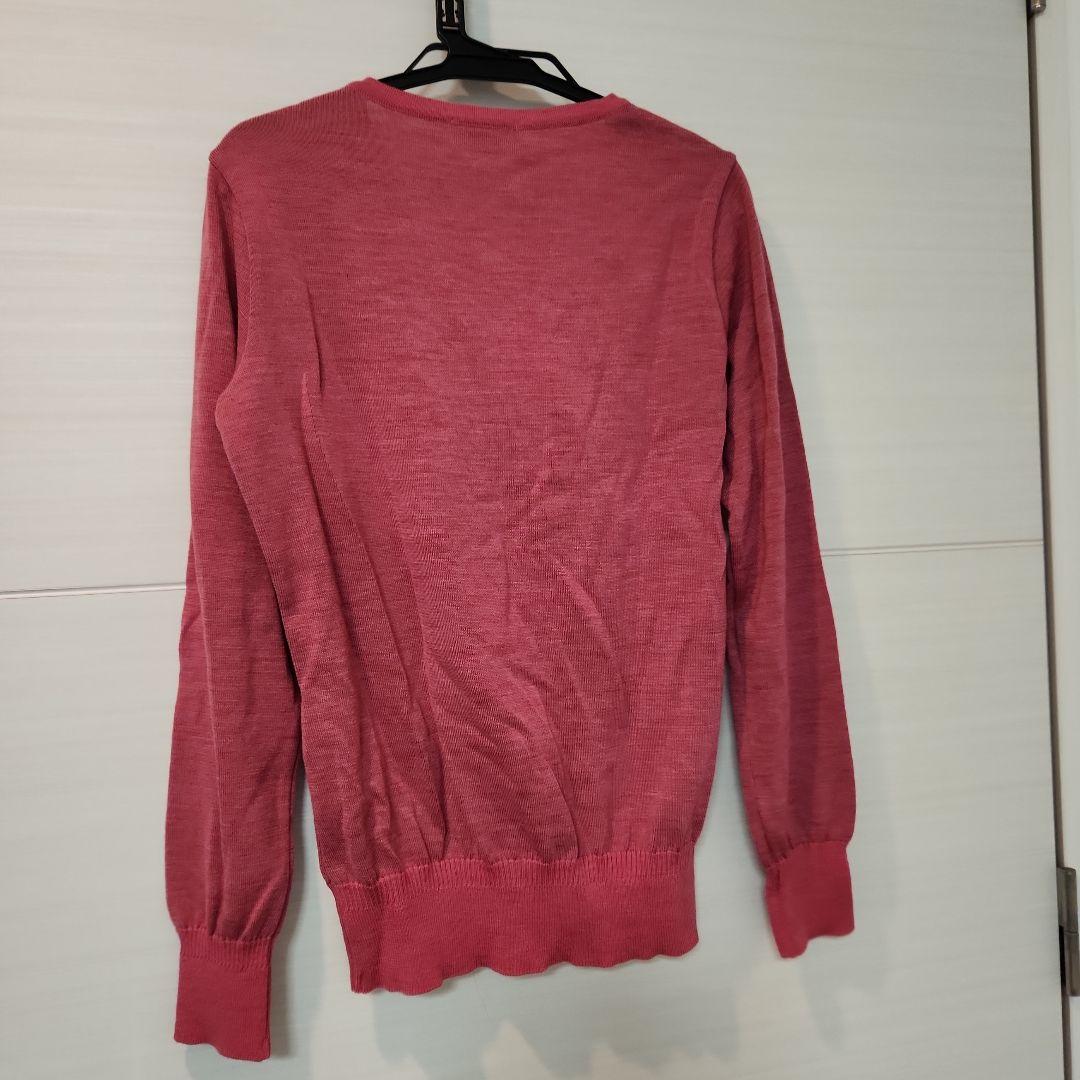 【新品未使用・タグ付】マンシングウェア／ピンク Vネックセーター レディース38