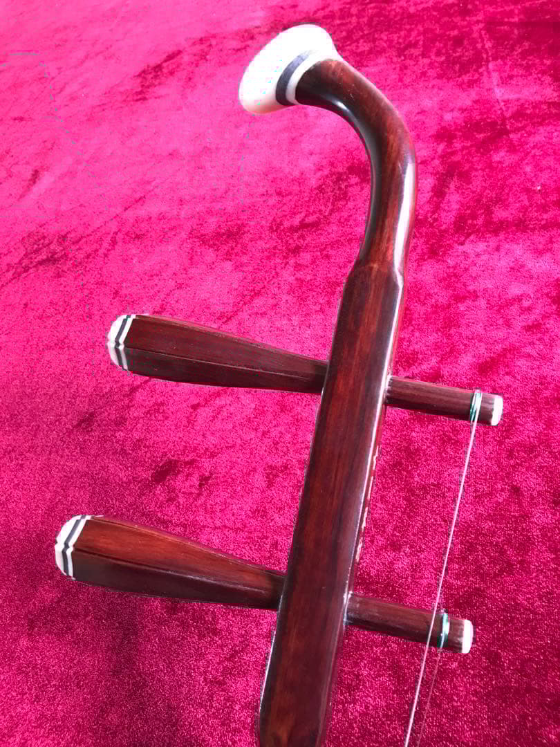 二胡★紫檀★本格錦蛇皮★古月琴坊・万其興製作★十年保証★二胡必需品セット