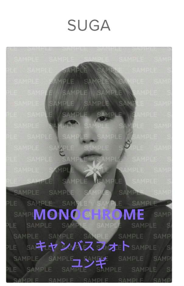 未開封　[MONOCHROME] Canvas Photoキャンバスフォトユンギ