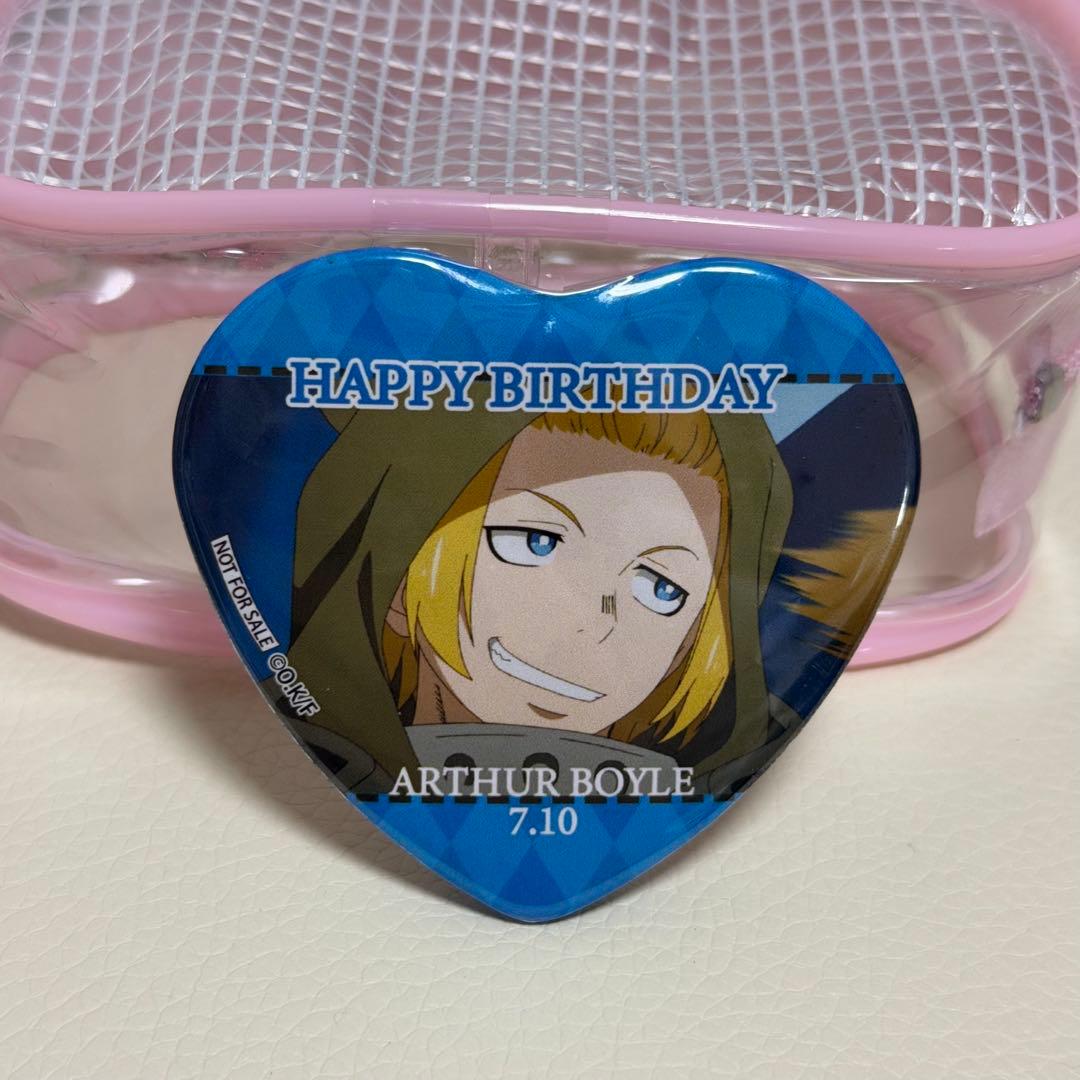 アーサー 炎炎ノ消防隊 プリロール ハート缶バッジ 缶バッジ アーサーボイル