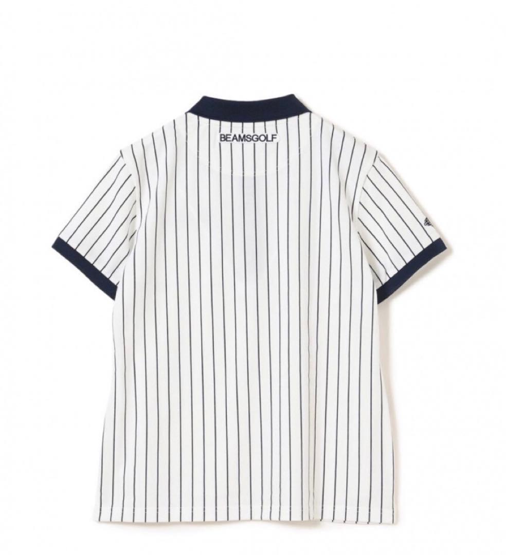 【未使用】BEAMS GOLF ポロシャツ（ホワイト×ネイビー定価17,600円