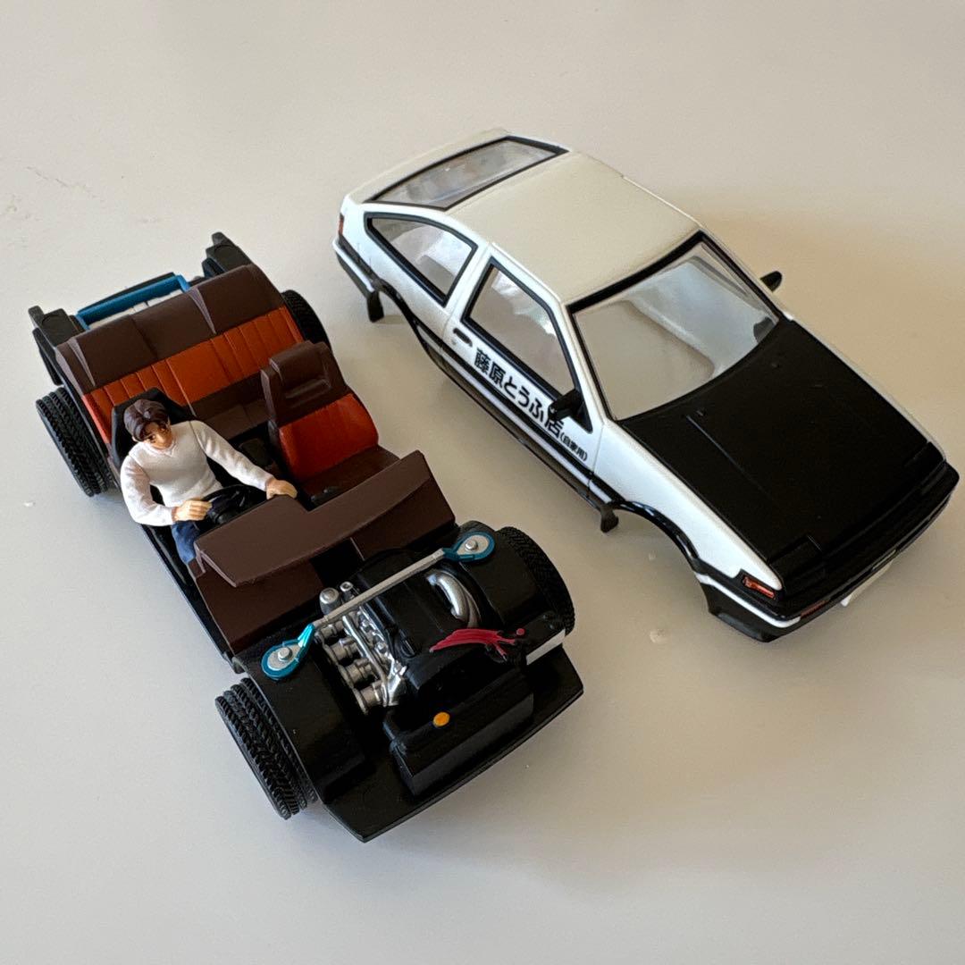 頭文字D 藤原とうふ店　プロジェクトD トヨタ AE86 ミニカー 2台セット