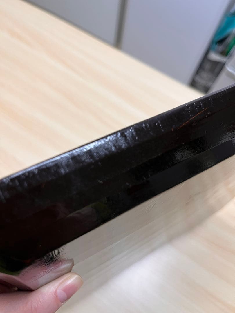 讃岐盆　讃岐彫り　四方盆 2枚　木製 お盆　漆塗　トレー　アンティーク　昭和