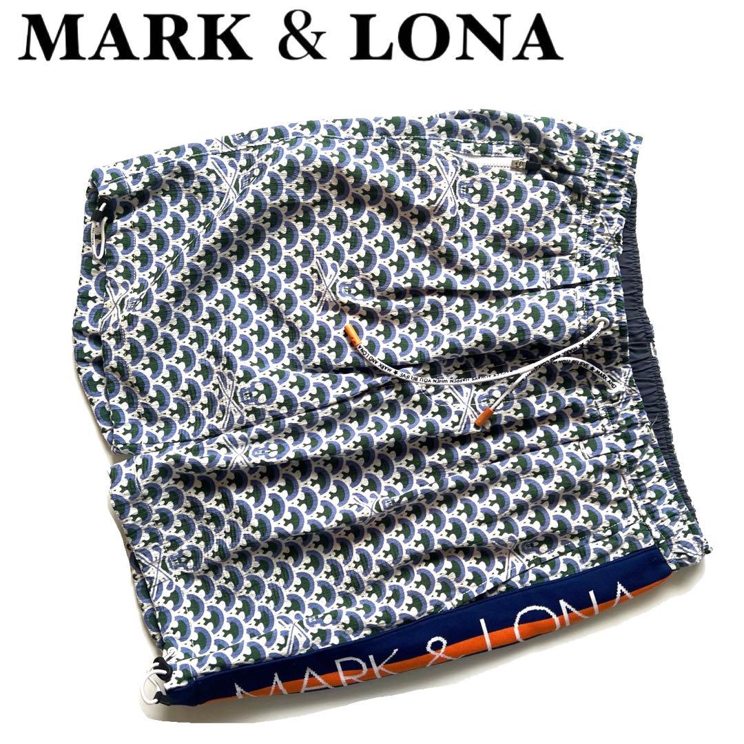 MARK&LONA マークアンドロナ　総柄　ハーフパンツ　ドクロ　46 メンズ