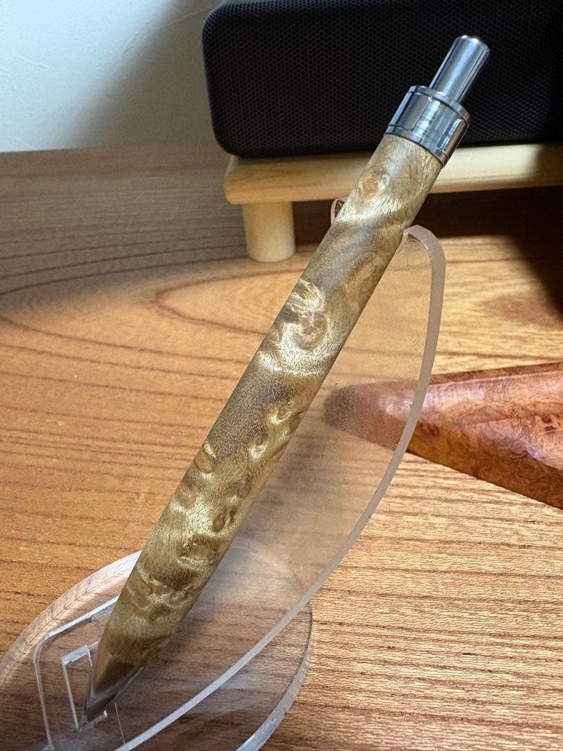 あ*き様 526超極上　マーブルウッド　瘤杢　木軸シャーペン　ボールペン