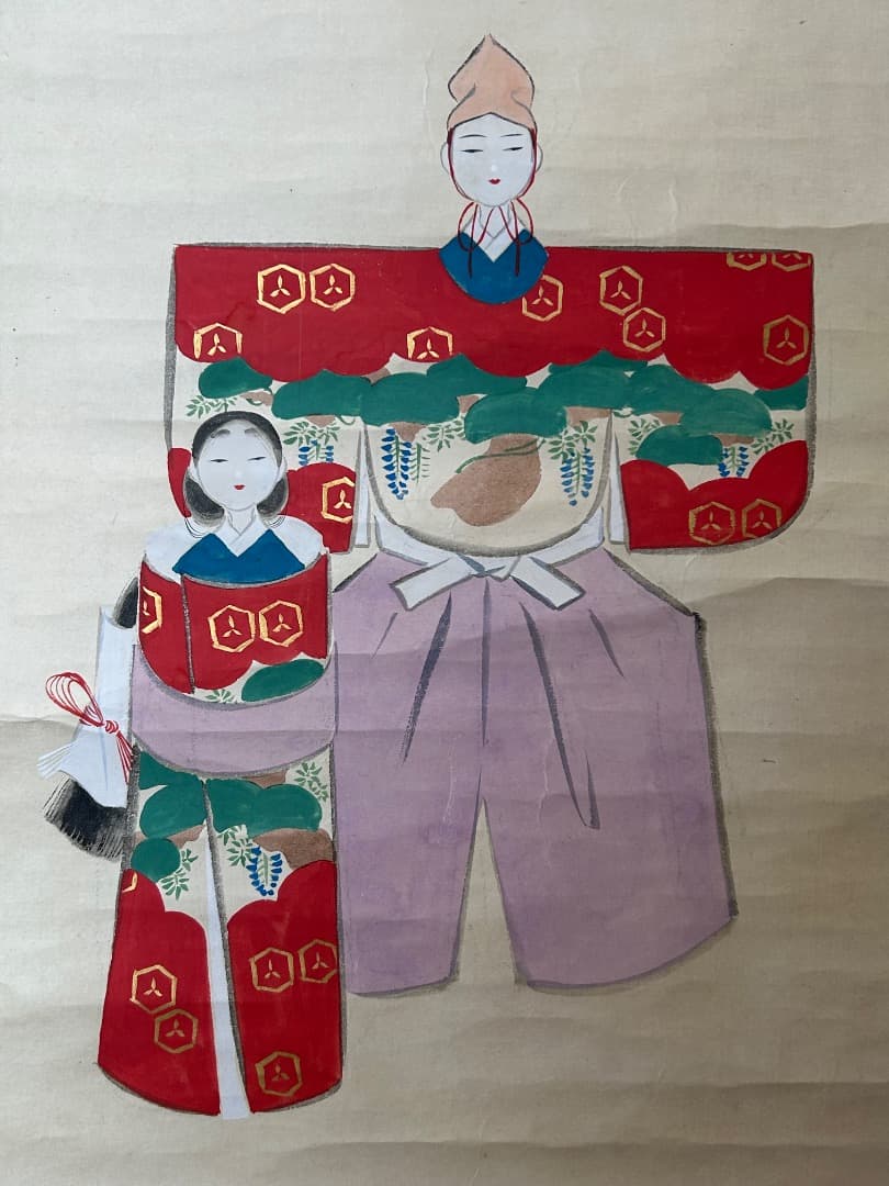 三木翠山筆　雛図 (掛軸)