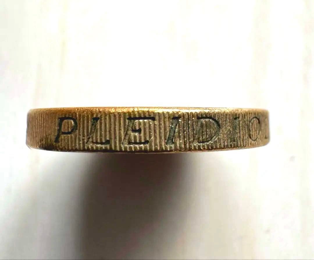 1985年　エリザベス女王　1ボンド硬貨　稀少品 特別刻印PLEIDIO Lあり