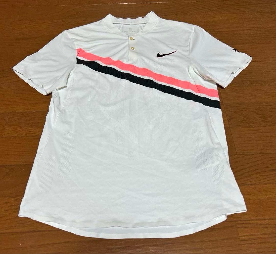 【廃番】フェデラーモデルナイキ　ヘンリーネックシャツ　RFシリーズ　Mサイズ