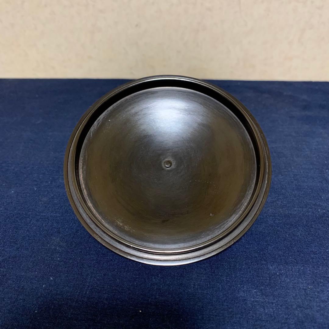 未使用 風炉 茶釜 電熱器 本焼斑唐銅鬼面風炉 野々田製電熱器 敷板 茶道具