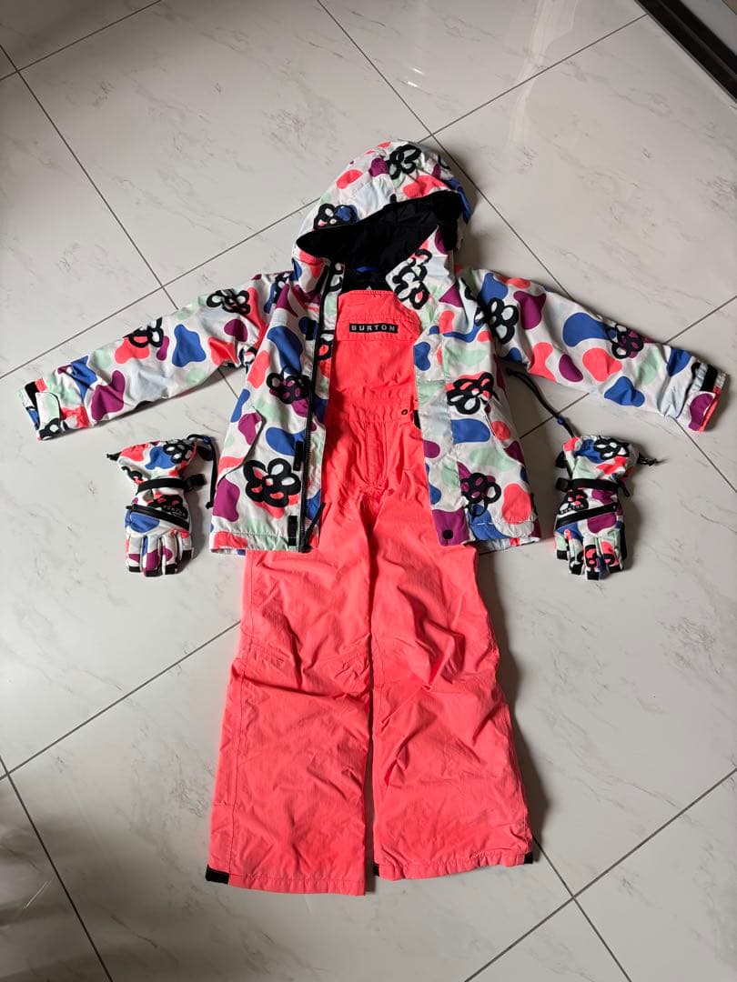 BURTON スキー、スノーボードウェア XSサイズ 手袋付き