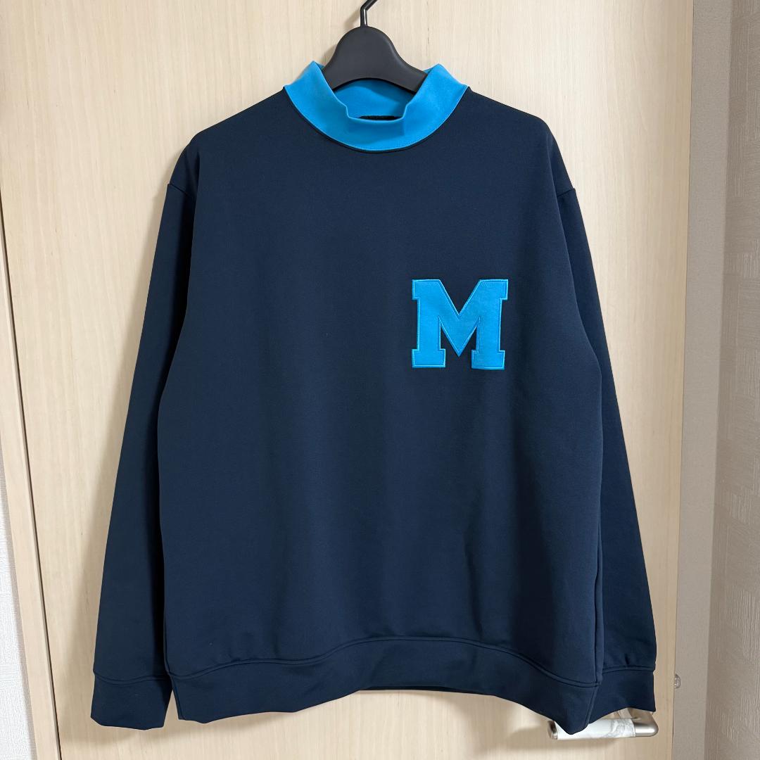 極美品 muta MARINE バイカラー モックネック プルオーバー