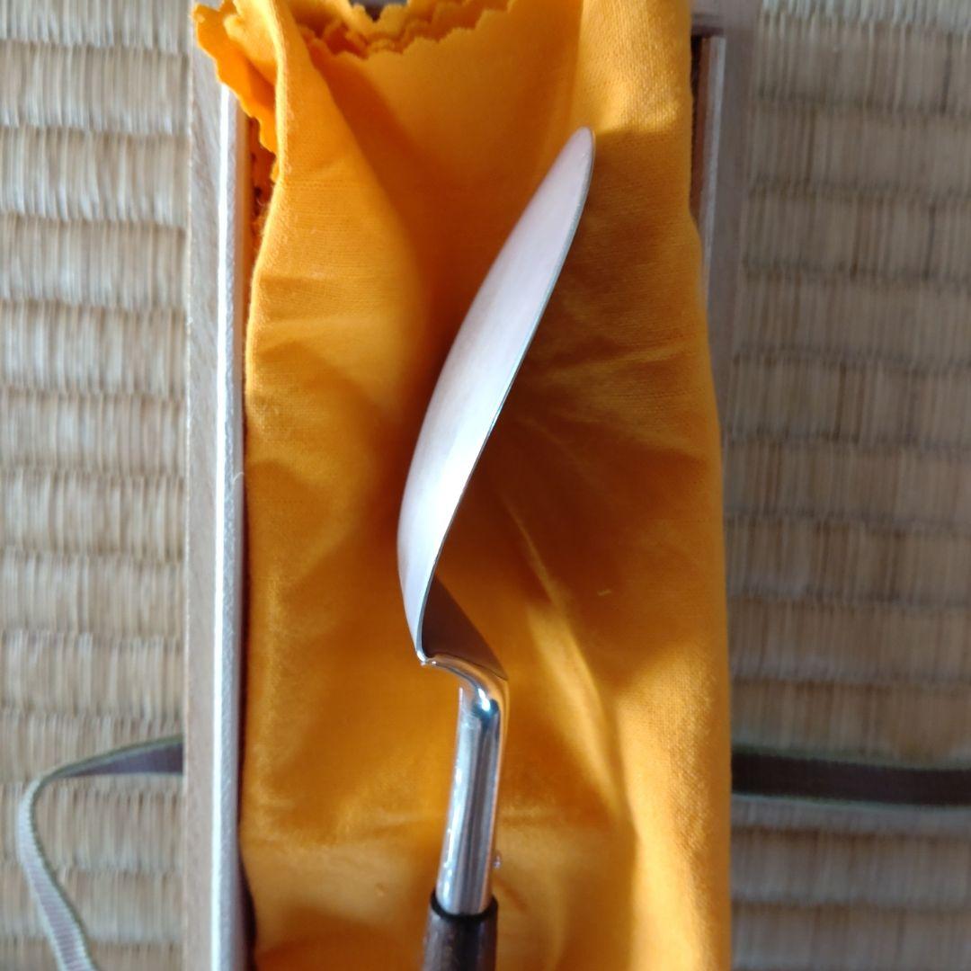 灰匙　南鐐　炉用　淡々斎好写　木村清雲造　共箱