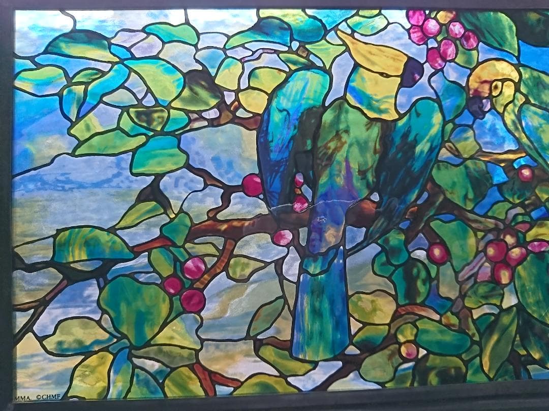 ルイスCティファニー ステンドグラス Parrotsおうむ グラスマスターズ社