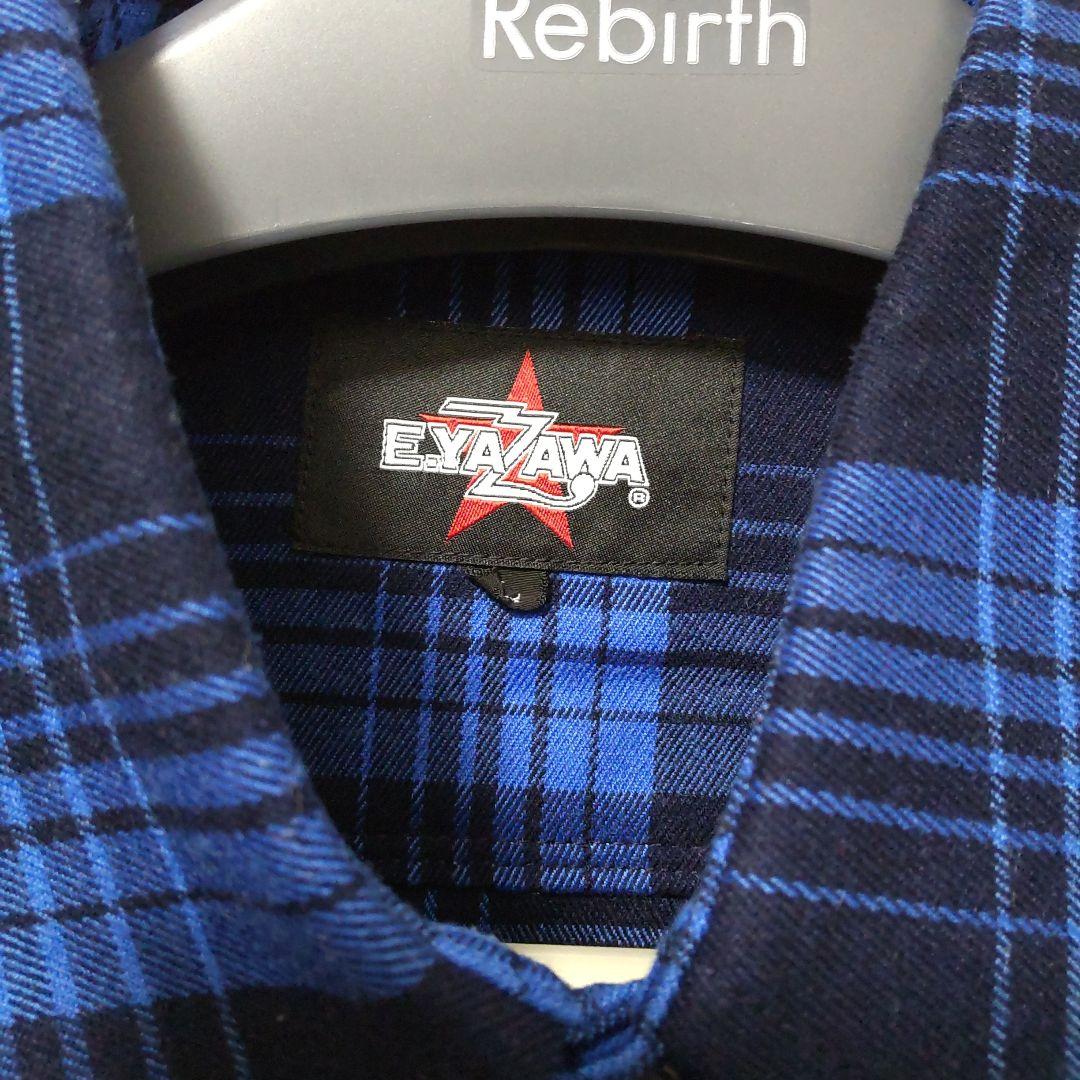 E.YAZAWA ネルシャツ(THE YAZAWA)ブルー 矢沢永吉