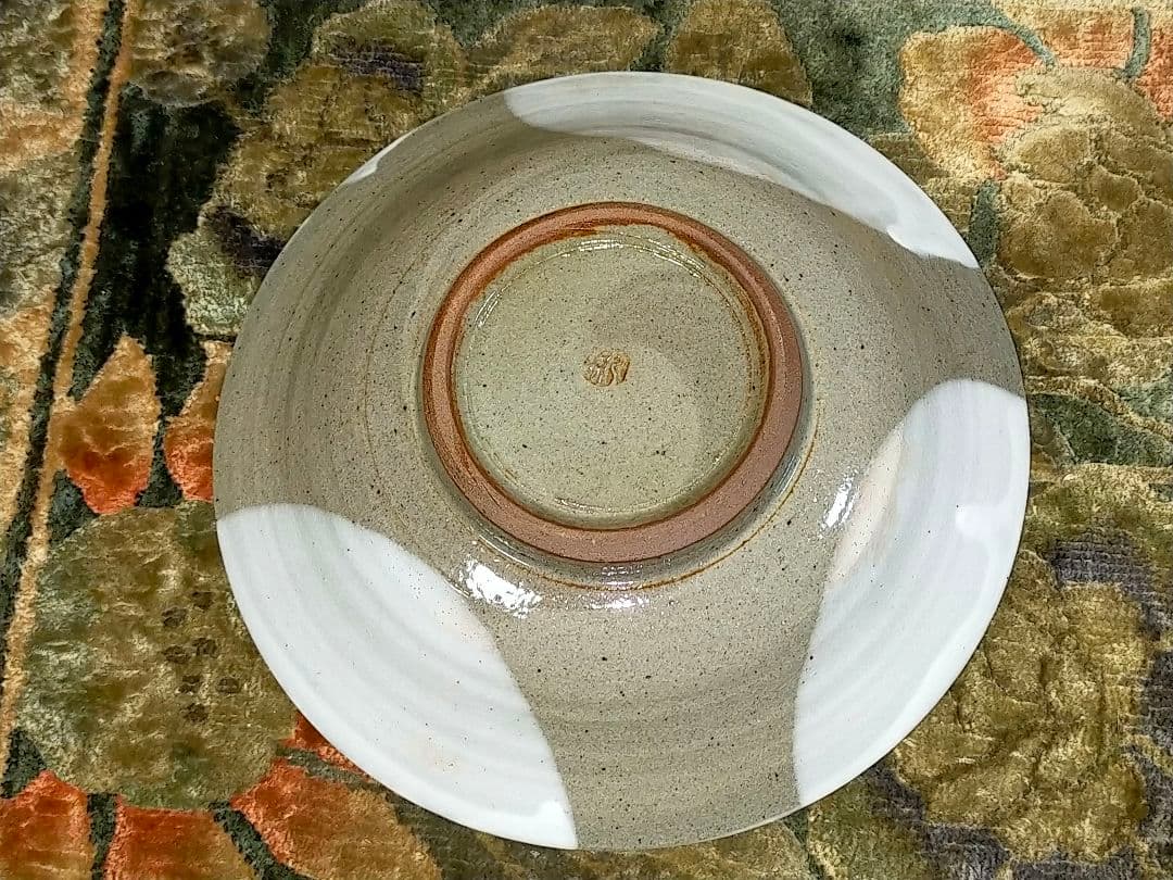 ♥大幅値下げ♥未使用♥　神谷紀雄　♥鉄絵銅彩♥　あやめ文　鉢　共箱付き