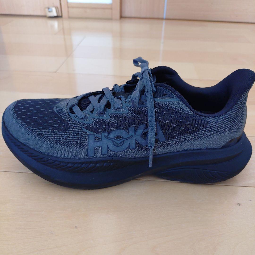 HOKA MACH6 マッハ6 オールブラック25.5cm