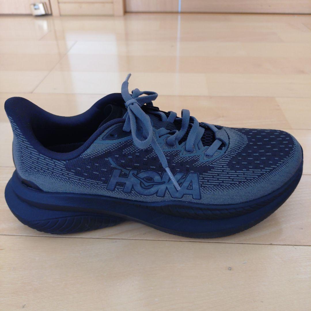 HOKA MACH6 マッハ6 オールブラック25.5cm