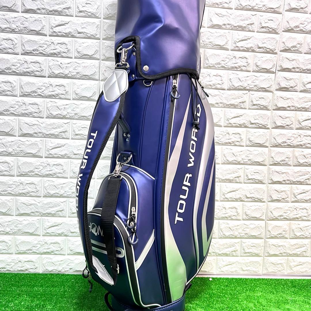 美品　HONMA TOUR WORLD キャディーバッグ　紺色　良好　軽量
