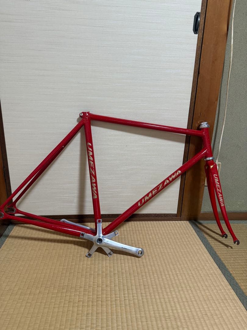 NJS UMEZAWA 金ラメ fc7600 クランク付きフレームセット