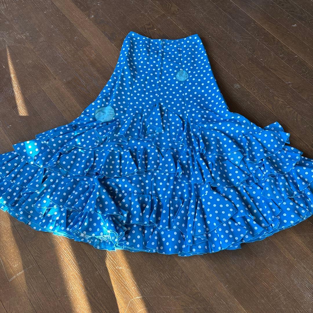 水色フラメンコツーピース