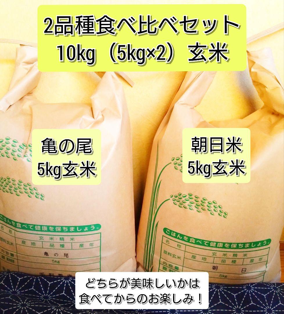 3 R7年 自然栽培米 2品種食べ比べセット10kg（5kg×2）玄米 セット