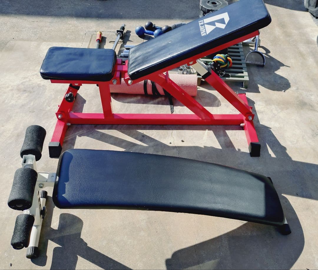 トレーニングベンチ ウエイトプレート付き　筋肉モリモリセット！インクラインベンチ