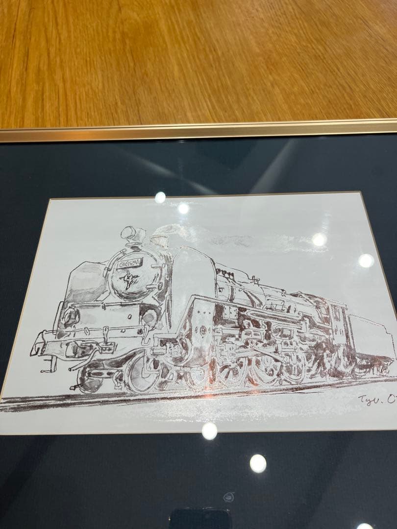 SＬ蒸気機関車 イラスト フレーム付き