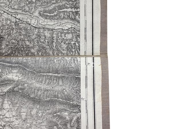 ★雰囲気◎★【フランス古物】アンティーク マップ / プリヴァの古地図