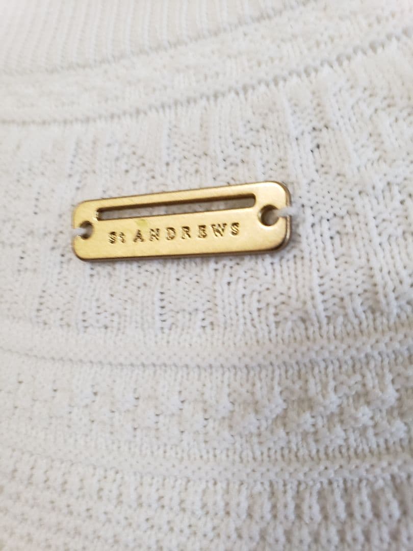 St Andrews ゴルフ ホワイト プルオーバーセーターM