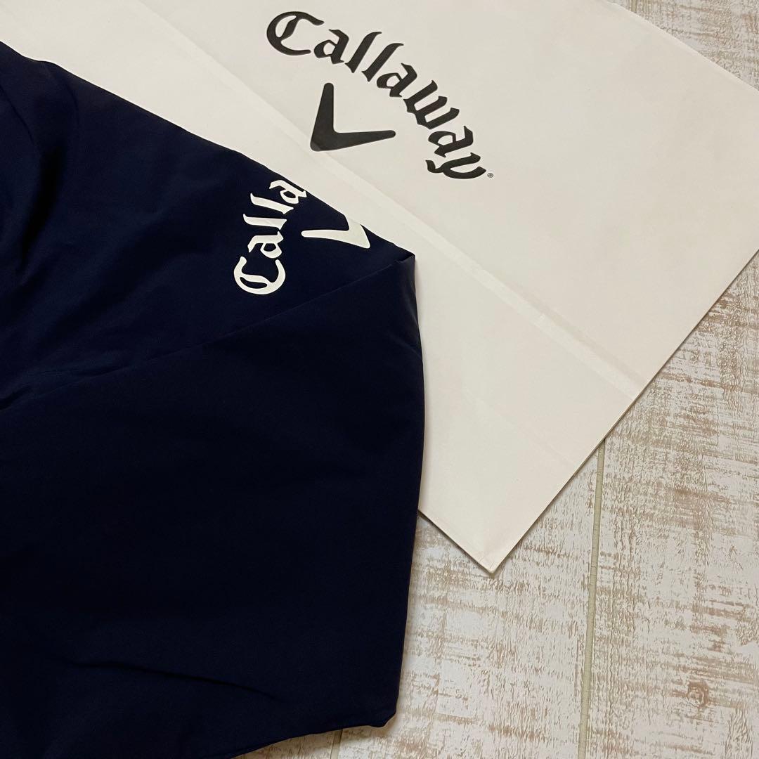 新品 キャロウェイ 長袖ブルゾン 中綿 撥水 フード付き ネイビー Lサイズ