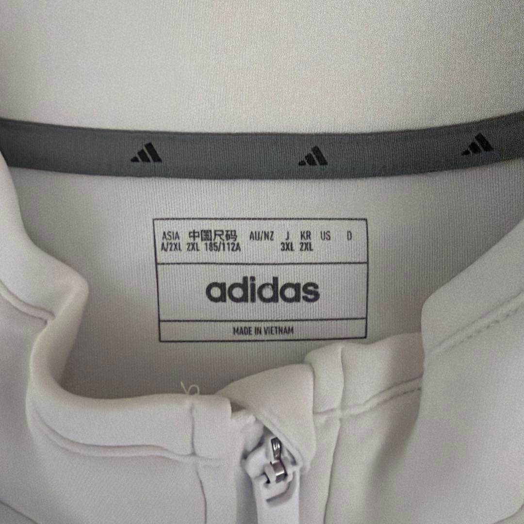【未使用】adidas バックロゴ付フルジップジャケットJSR69/3XL