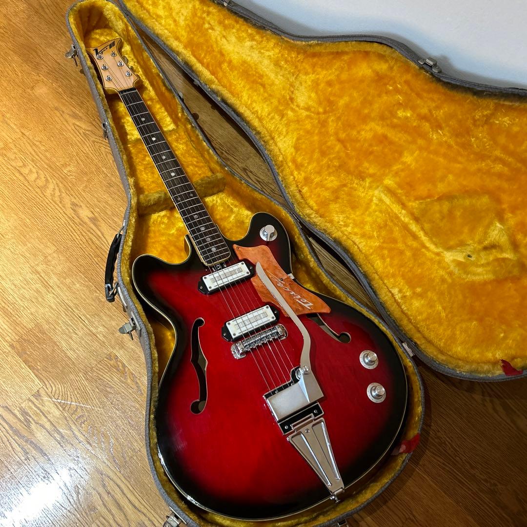 60年代製 美品 Teisco Vegas-66 フルアコ ビザールギター