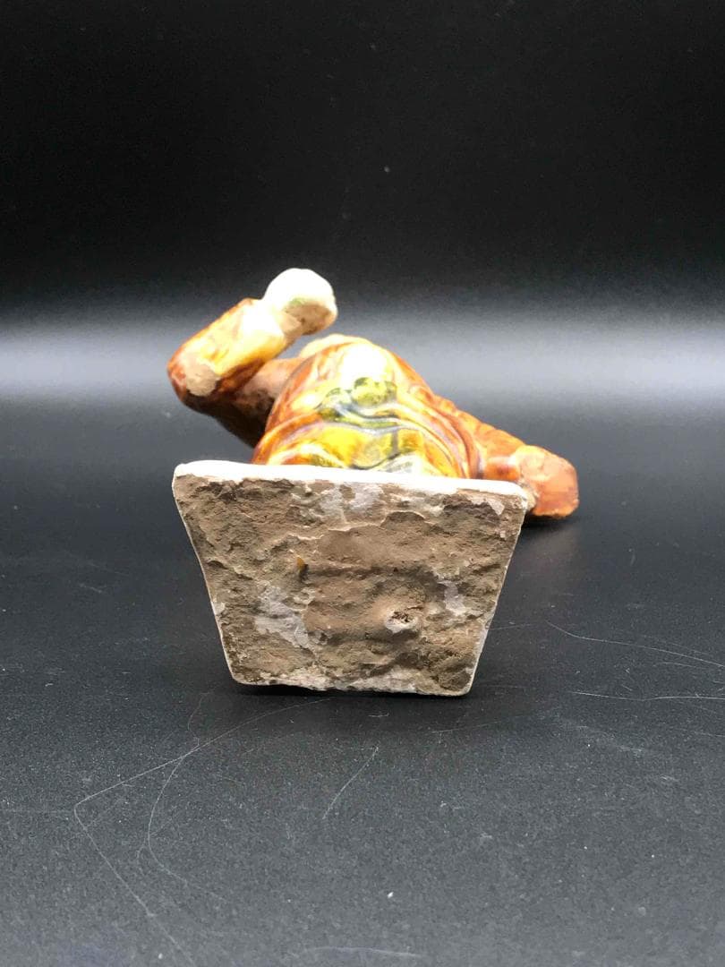 中国古玩　唐時代　唐三彩胡人像　三彩俑　旧家コレクション　蔵出し(A-8)