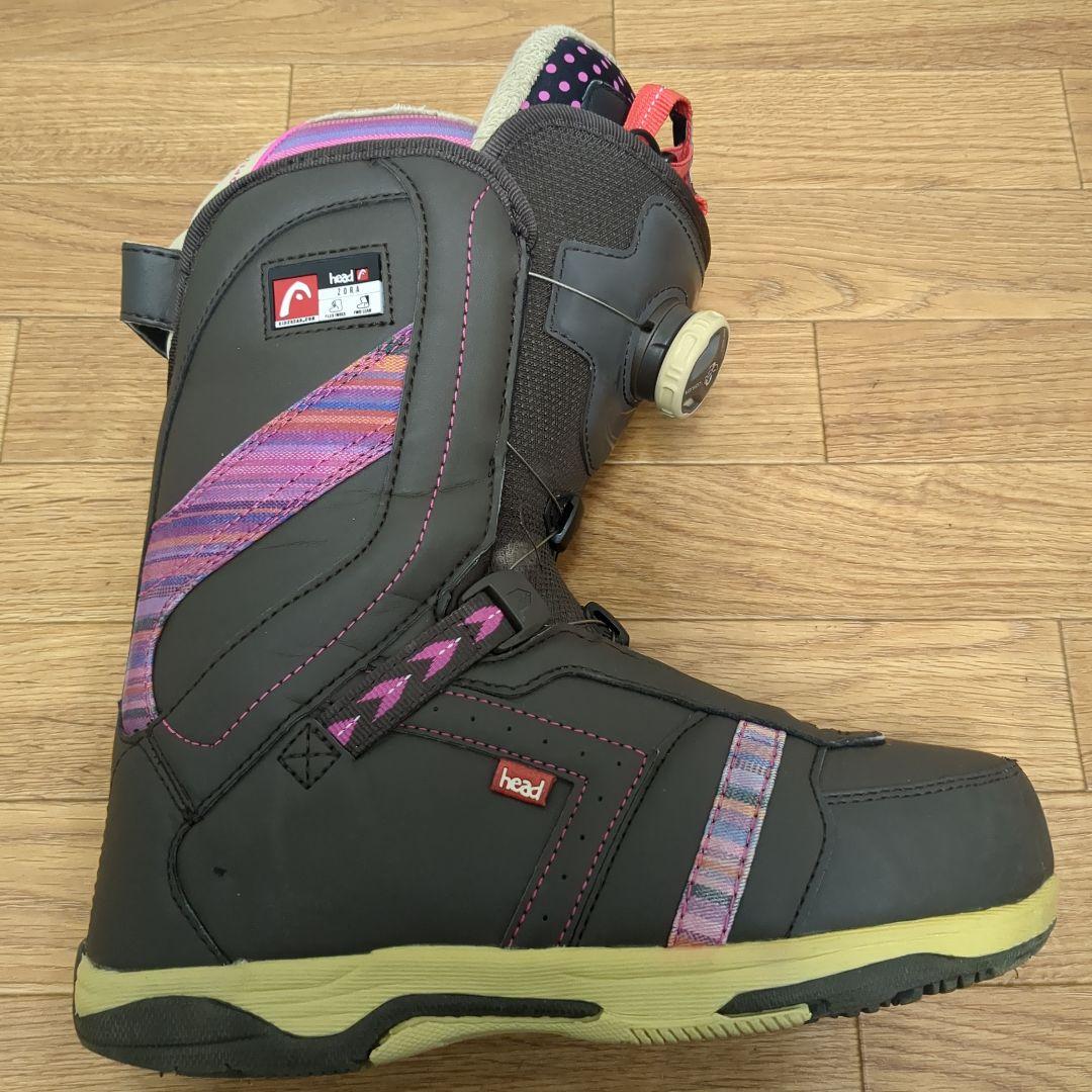 【美品】HEAD ZORA BOA ブーツ ブラウンピンク　24cm