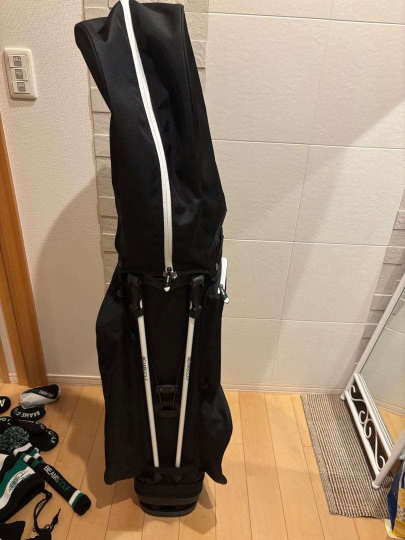 BEAMS GOLF キャディバッグ ブラック ヘッドカバー付き